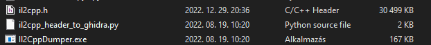 il2cpp.h file's location and size